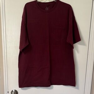 Stafford Men's Pocket Tee in Burgundy